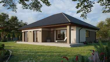 ERDOL 104 - Version Links (Wohnzimmer auf der linken Seite) - Schiebetür Smart Slide - Styropor, Netz, Kleber - Nusbaum - Ohne