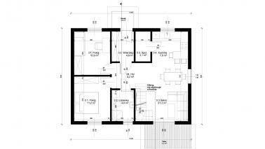 ERDOL 2 - Version Links (Wohnzimmer auf der linken Seite) - Grundriss Erdgeschoss