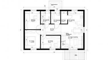 ERDOL 3 - Version Links (Wohnzimmer auf der linken Seite) - Grundriss Erdgeschoss